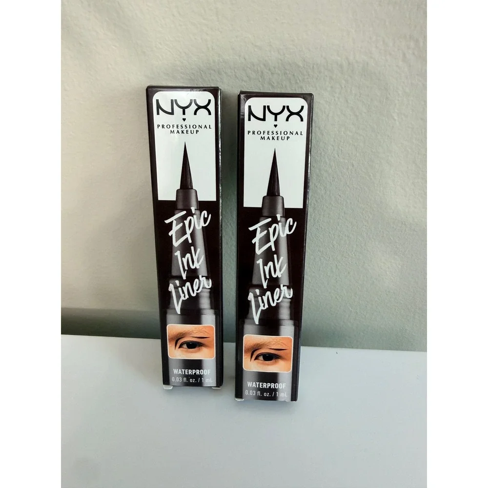 NYX Epic Ink Liner Women 0.03oz Dark Chocolate Waterproof 2pk NWT